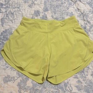 Lululemon Running Shorts Yellow Green